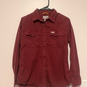 Ariat Maroon Casual Shirt